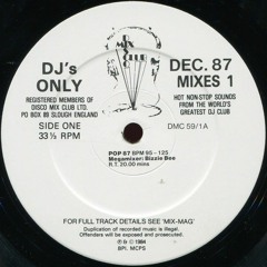 DMC Pop 87 Megamix mixed By Bizzie Bee December 1987