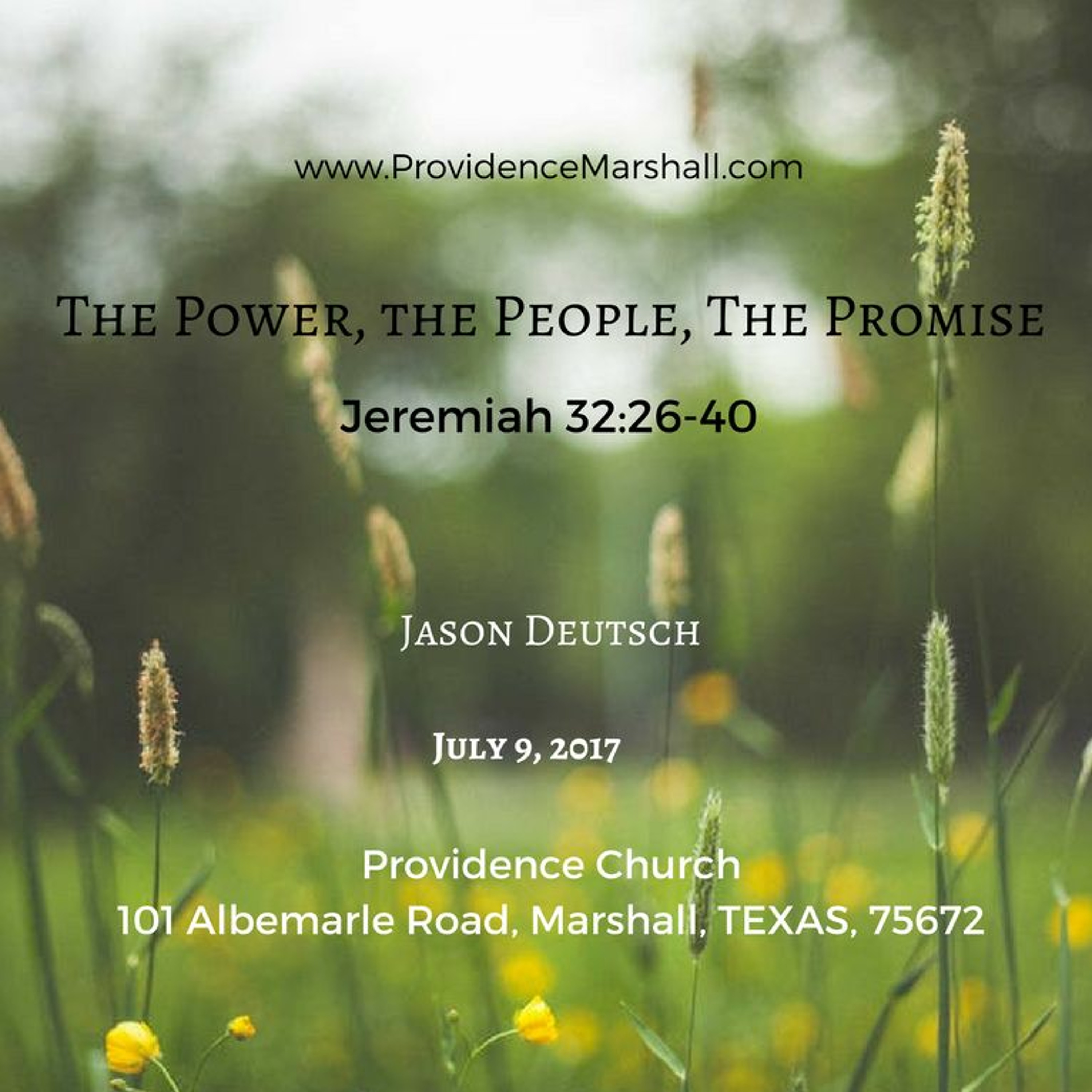 Jeremiah 32:26-40 | The Power, The People, The Promise (Part 2) episode artwork