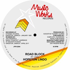 JAH FINGERS MUSIC 2017 - HOPETON LINDO - ROAD BLOCK 12"