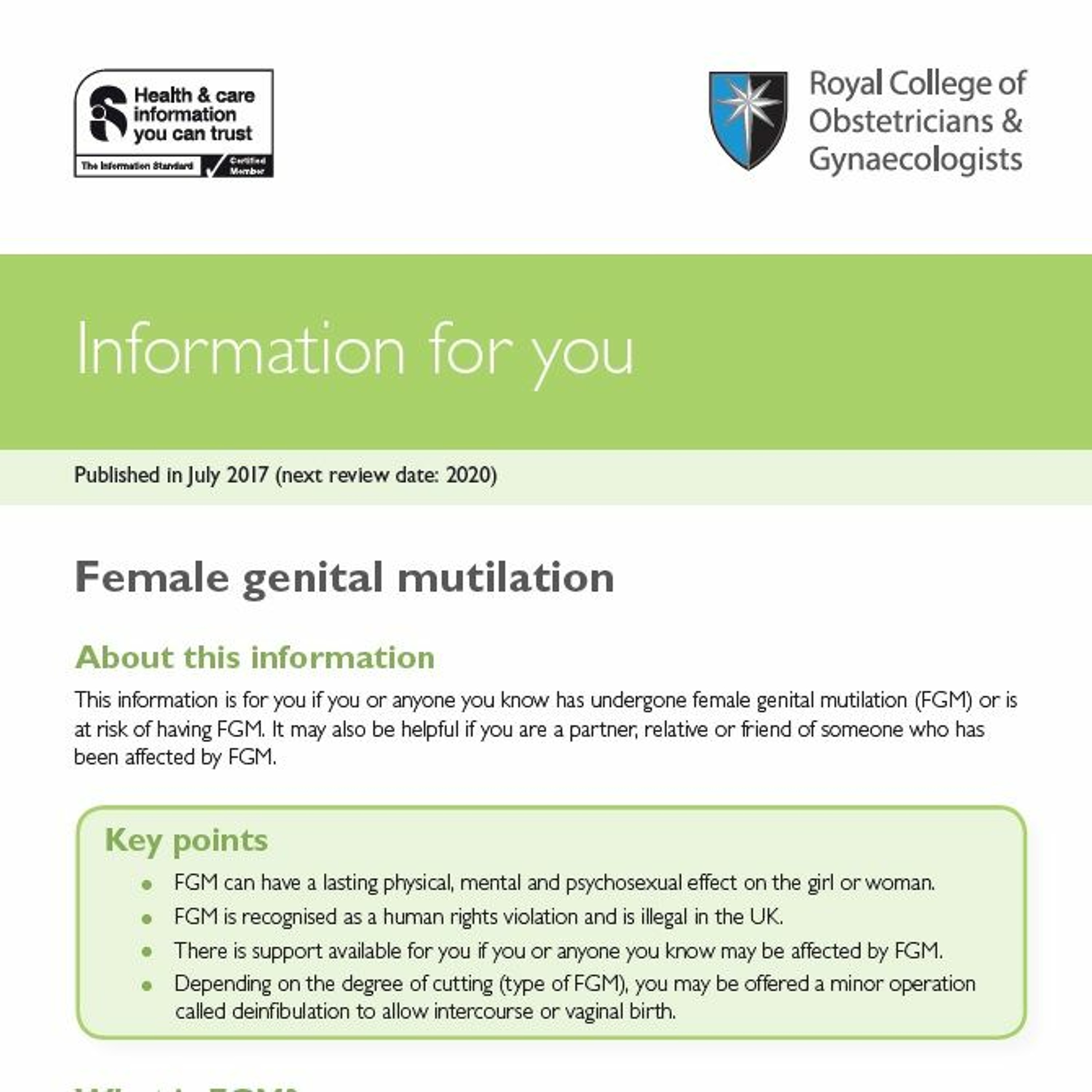 Female genital mutilation