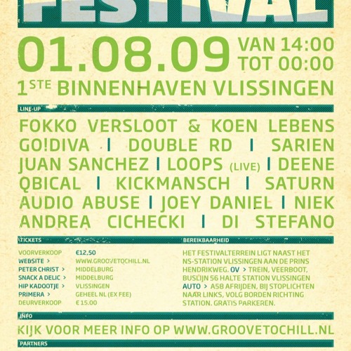 Dj GO!DIVA @ Groove To Chill Festival 01-08-2009 Vinyl set @ Binnenhaven Vlissingen, NL