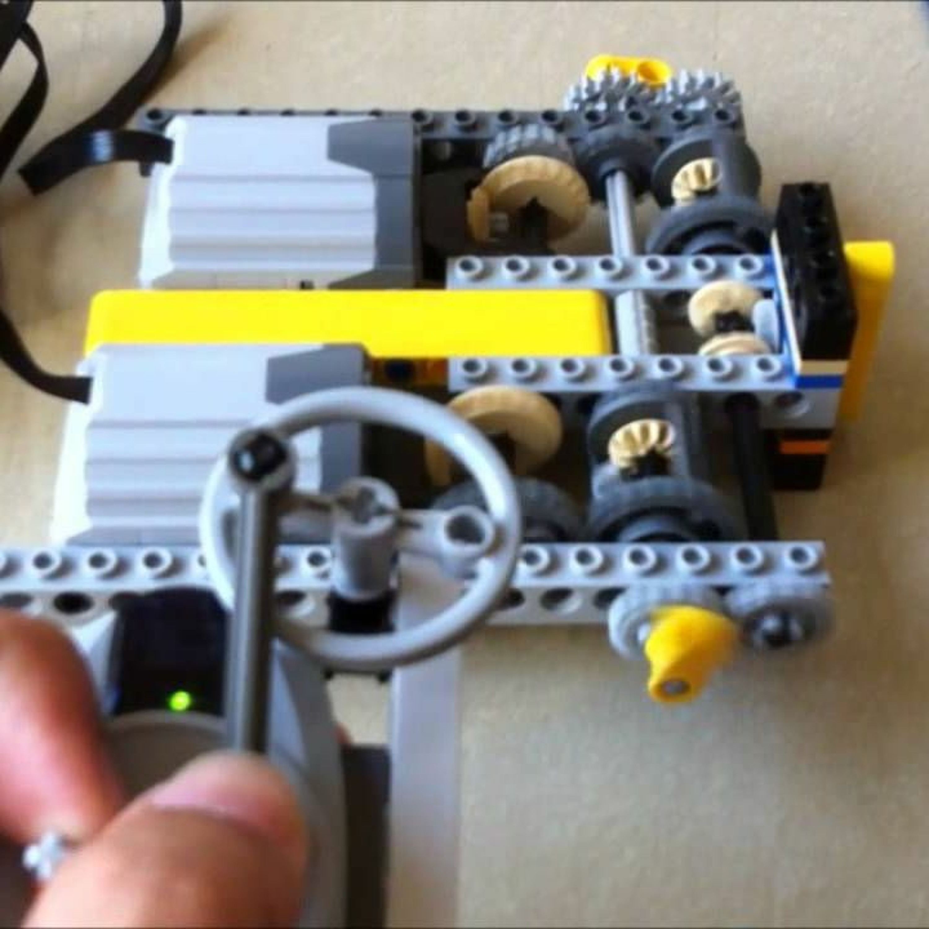 Young person builds a working 6 speed gear box in Lego thumbnail