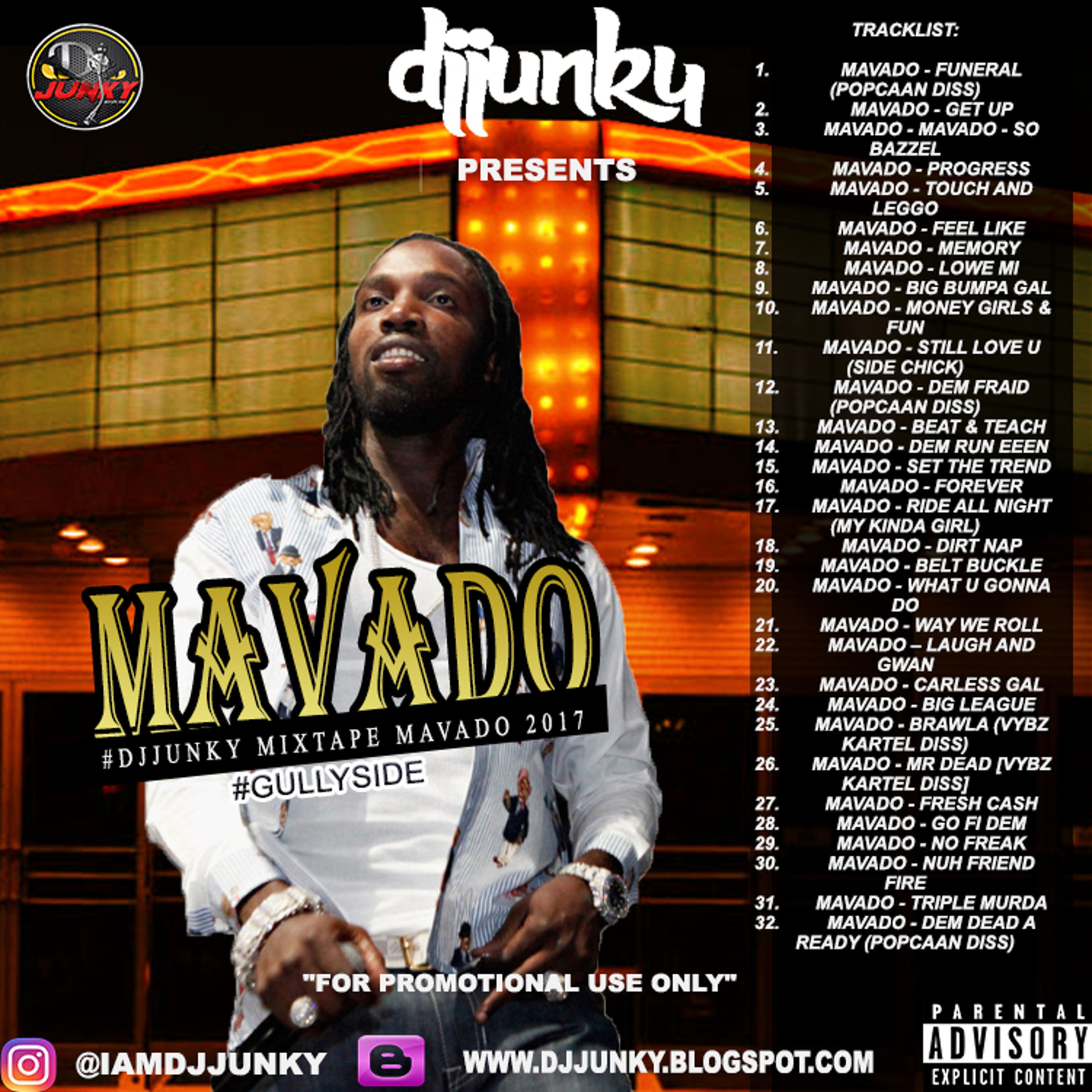 DJJUNKY PRESENTS - MAVADO GULLYSIDE MIXTAPE 2K17😈 episode artwork