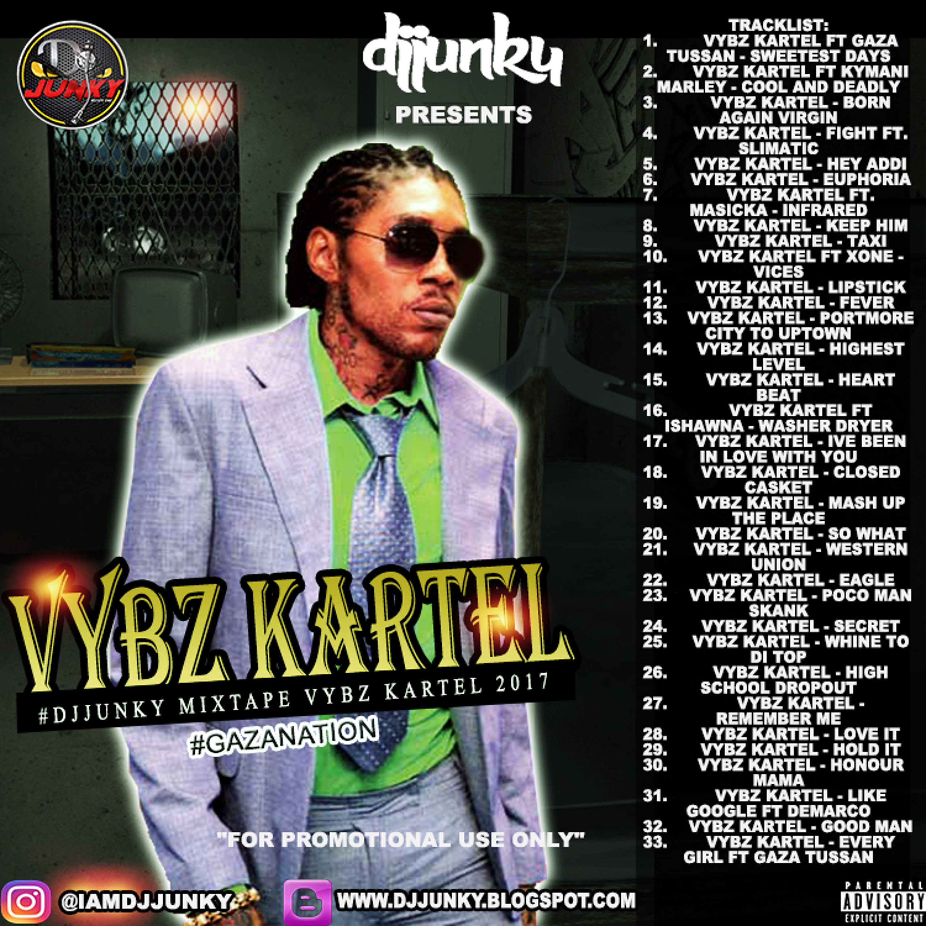 DJJUNKY PRESENTS - VYBZ KARTEL GAZANATION MIXTAPE 2K17😈 episode artwork