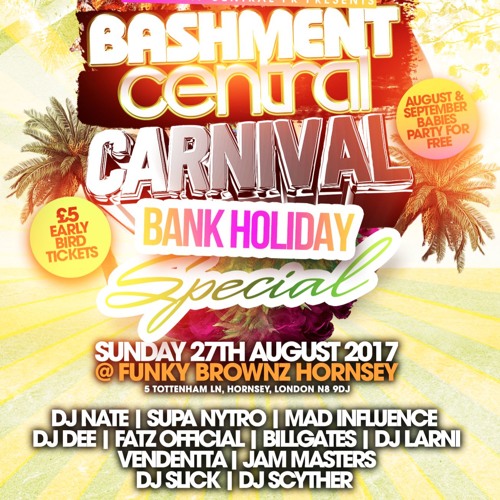 Bashment Central Carnival Bank Holiday Special Carnival MIX CD Mixed By Billgates & DJ Larni