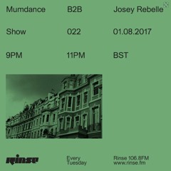 Mumdance B2B Josey Rebelle - 1st August 2017