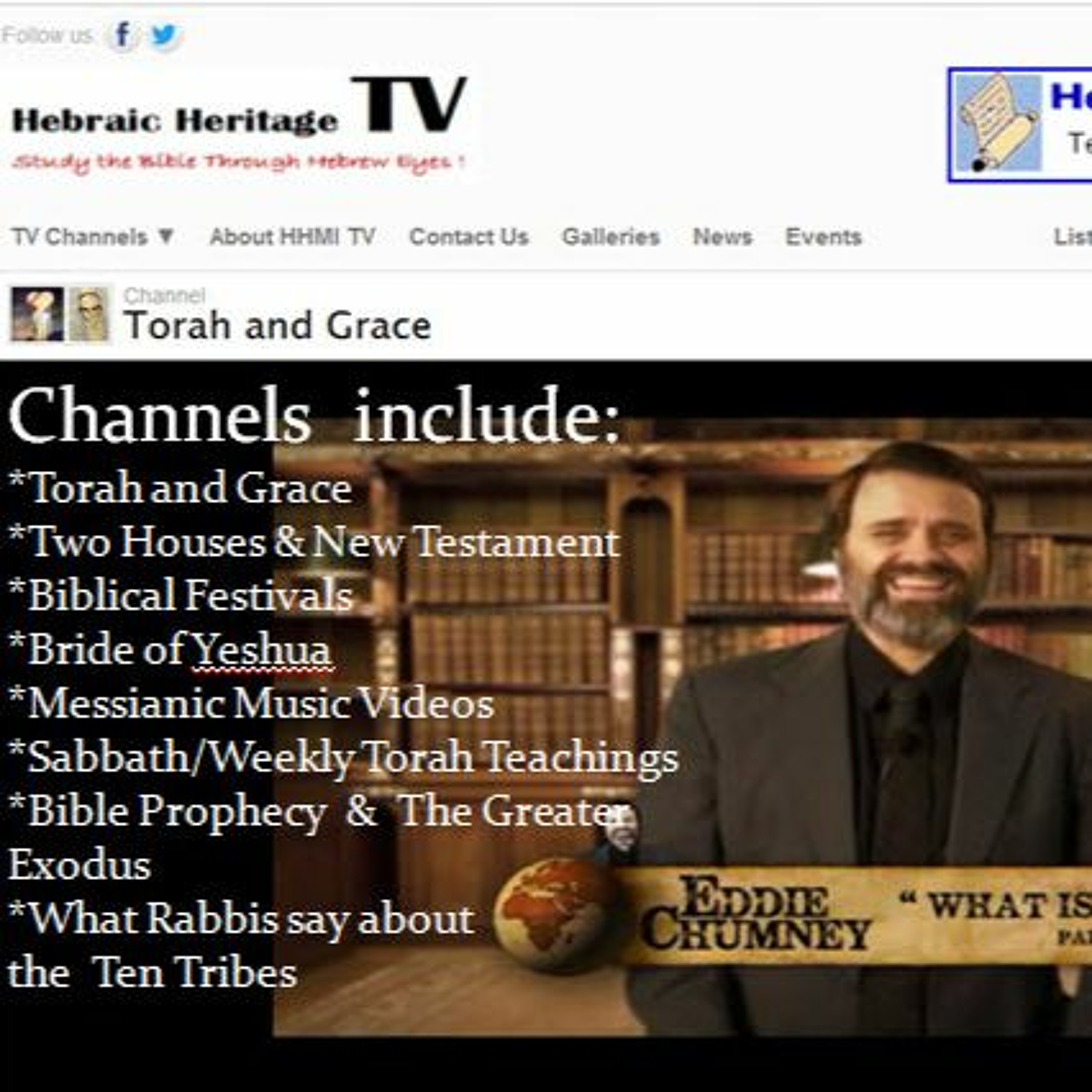 Announcing Launch of Hebraic Heritage TV episode artwork