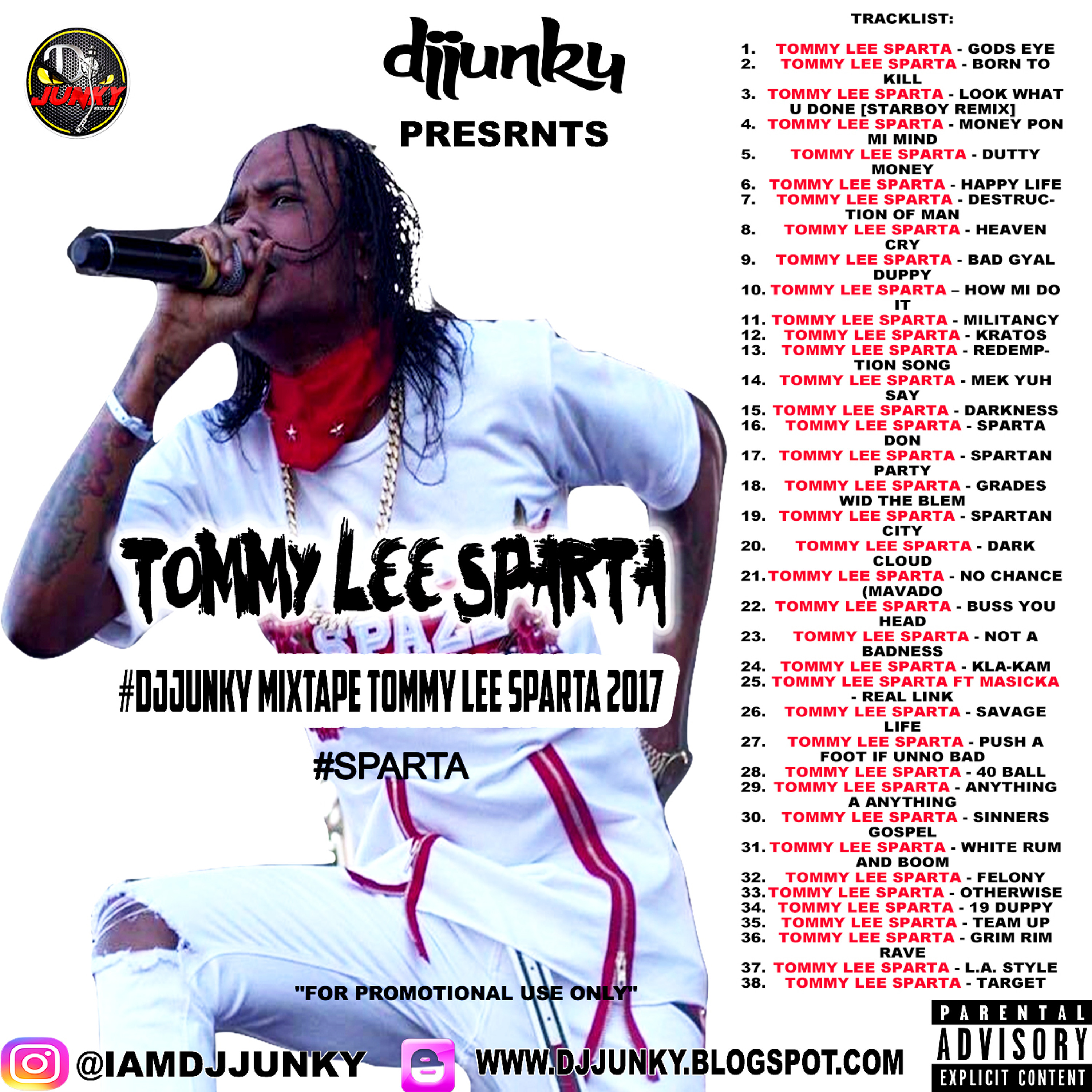 DJJUNKY PRESENTS - TOMMY LEE SPARTA SPARTA MIXTAPE 2K17😈 episode artwork