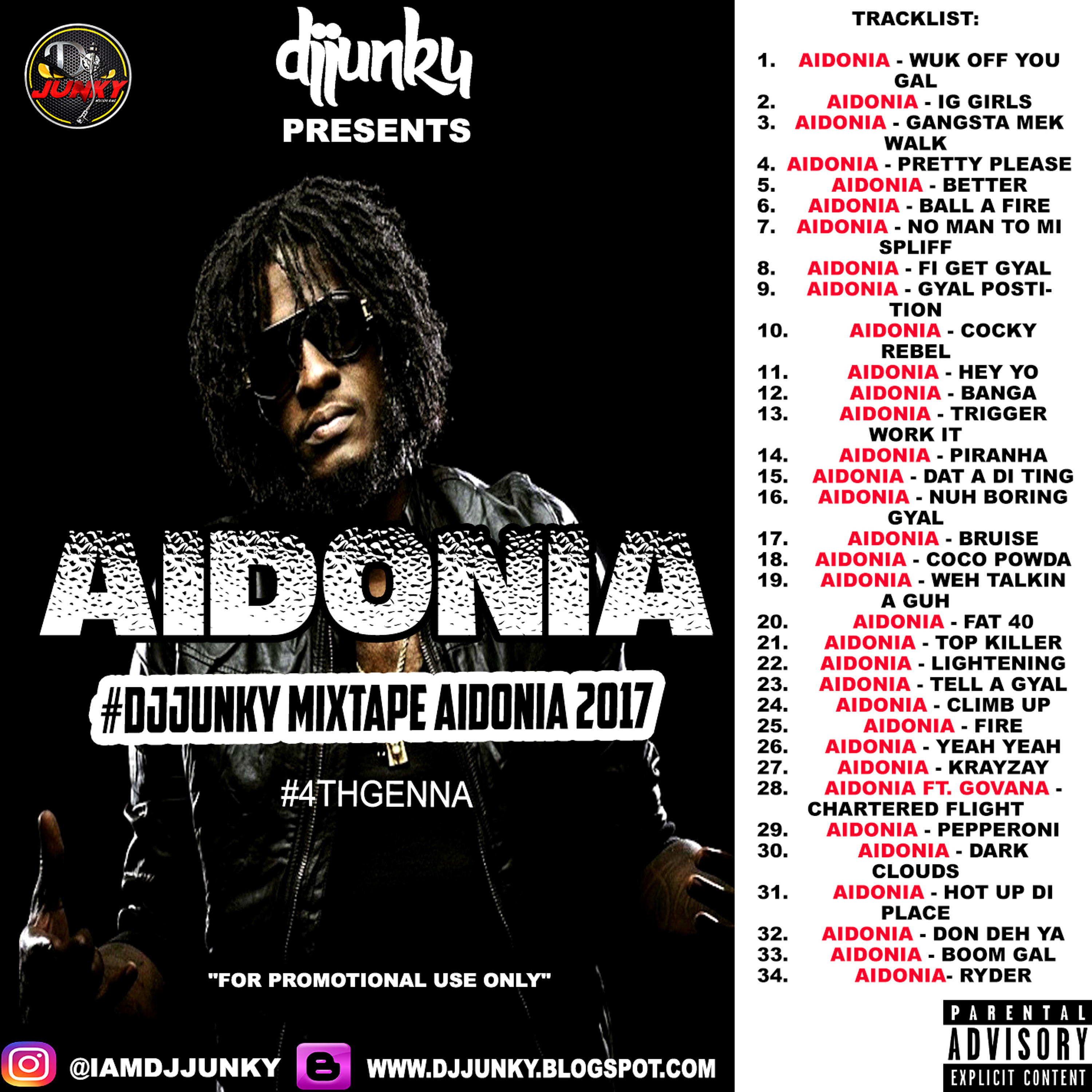 DJJUNKY PRESENTS - AIDONIA 4THGENNA MIXTAPE 2K17😈 episode artwork