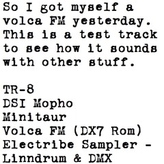 Volca FM test