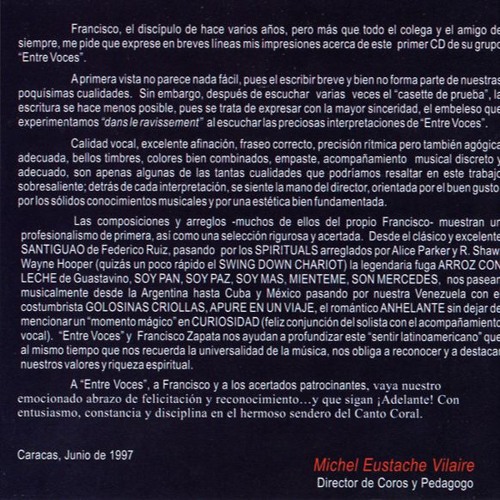 Arroz Con Leche fuga vocal de Carlos Guastavino - Concierto Entre Voces 1997
