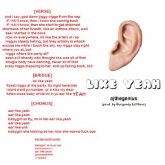 Ear Like Yeah(prod by. Burgundy La'Flare)