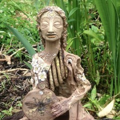 Lament Of The Bees A Spontaneous Offering on frame drum by Miranda Rondeau