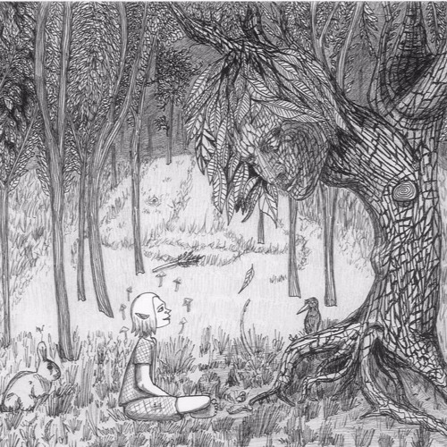 Рисунок сказочный лес легко