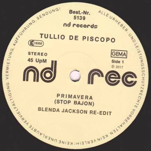Tullio De Piscopo - Stop Bajon (Blenda Jackson Re-Edit)