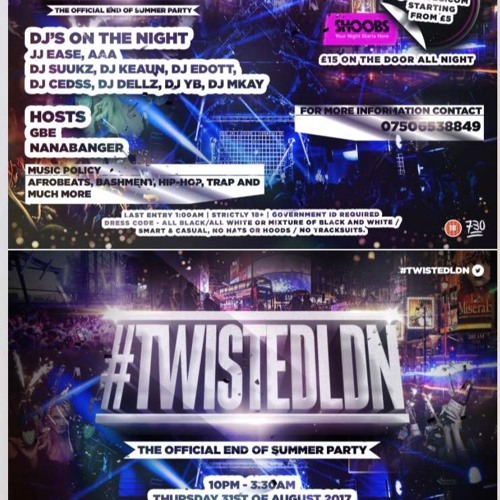 #TWISTEDLDN Bashment Mix #StraightBangers By DJ @cedss_