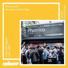 Phonica Records with Alex Egan and Simon Rigg - 25th August 2017