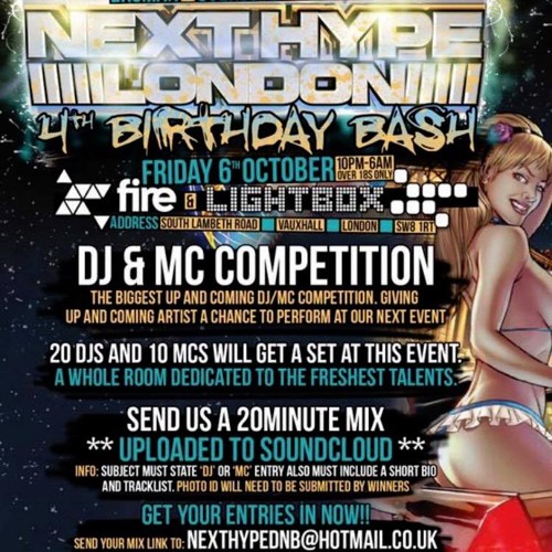 Next Hype 4th Birthday Bash Comp Entries