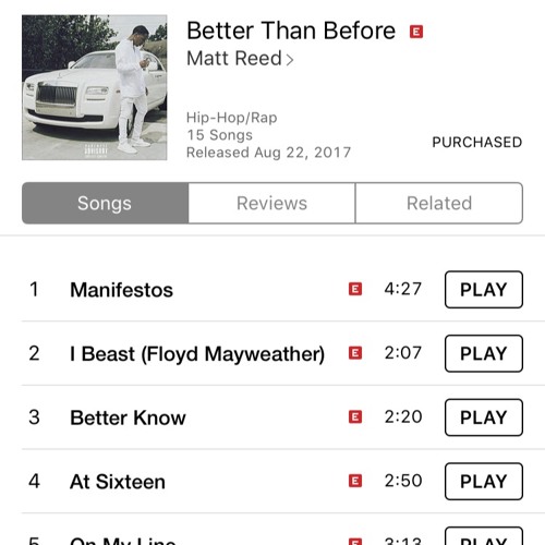 Matt Reed ~ Manifestos (Prod. SAUL) [Better Than Before]