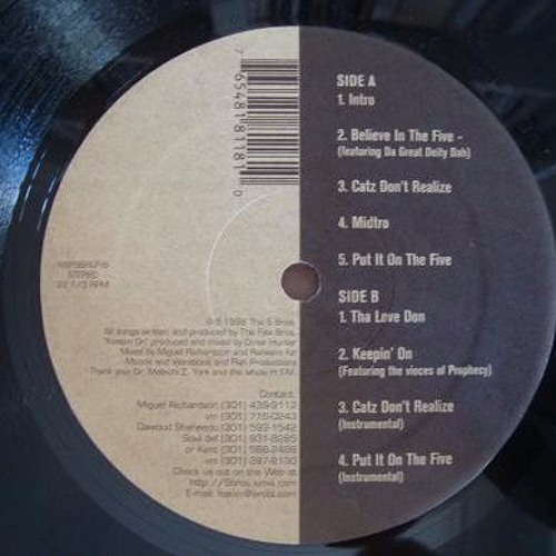 The Five Bros. Wit Ugly Clothes - Put It On The Five (1998)