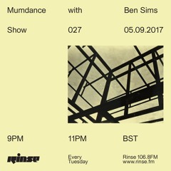Mumdance w/  Ben Sims - 5th September 2017