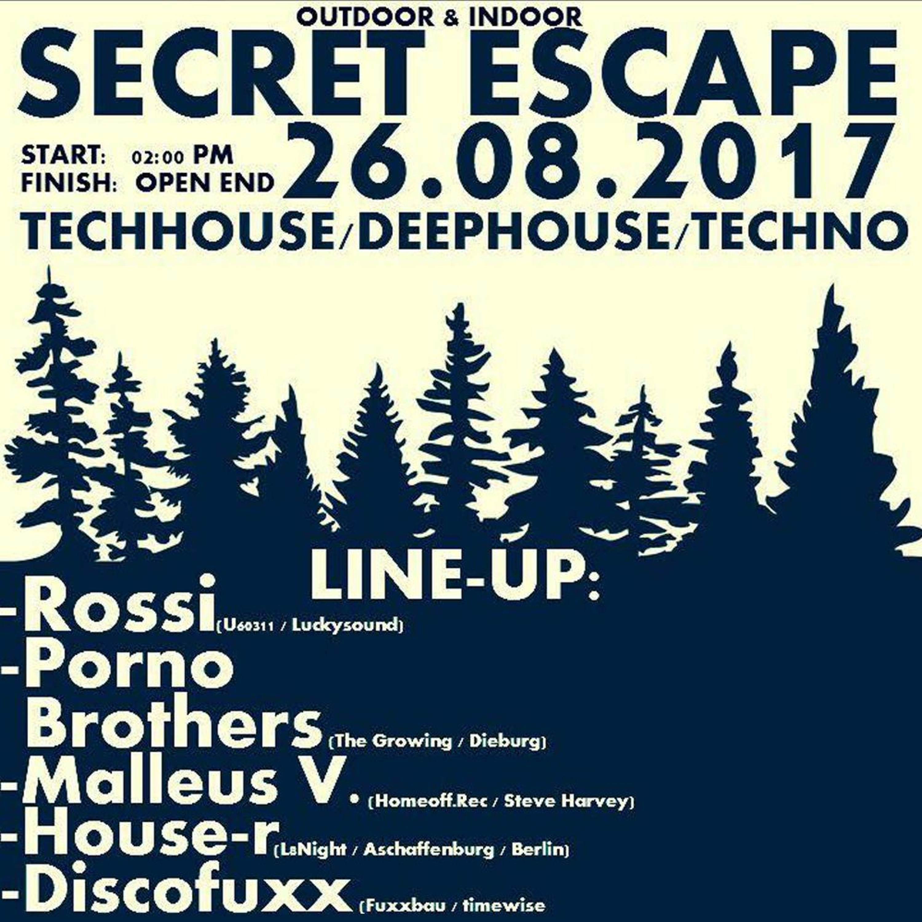 house-r @ SECRET ESCAPE 26.08.2017, Sailauf episode artwork