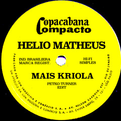 Helio Matheus - Mais Kriola (Petko Turner Edit) Brazil Monster Groove Bomb Free DL