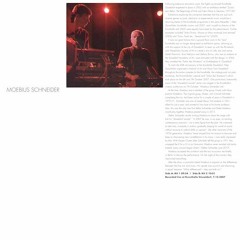 Moebius Schneider "Kunsthalle Düsseldorf". 12" vinyl. Out Oct 6, 2017