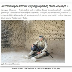 Media – nowy wymiar wojny. Jak media na przestrzeni lat wpływają na przebieg działań wojennych ?