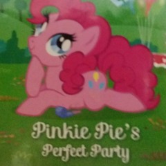 Elina reading Pinkie Pie's Perfect Party