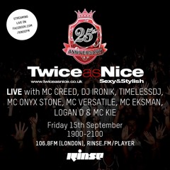 Twice As Nice with DJ Ironik, MC Creed, MC Versatile, MC Kie & more  - 15th September 2017