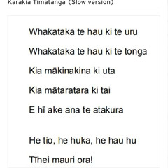 Karakia Tīmatanga Slowed down by Renee