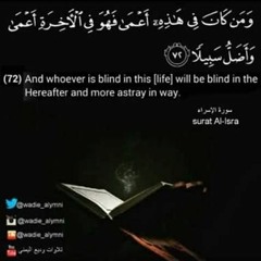 ومن كان في هذه أعمى فهو في الآخرة أعمى و أضل سبيلا من روائع المنشاوي