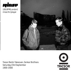 Tresor Berlin Takeover: Zenker Brothers - 23rd September 2017