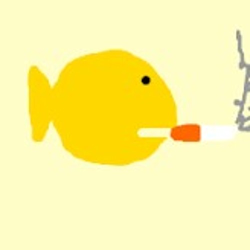 lmao, it's a gold fish smoking a cigarette