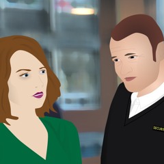 Security guard Craig has a debrief with his manager