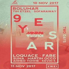 Tim Etzel - 9 Years Minimalistica Warm Up Mix