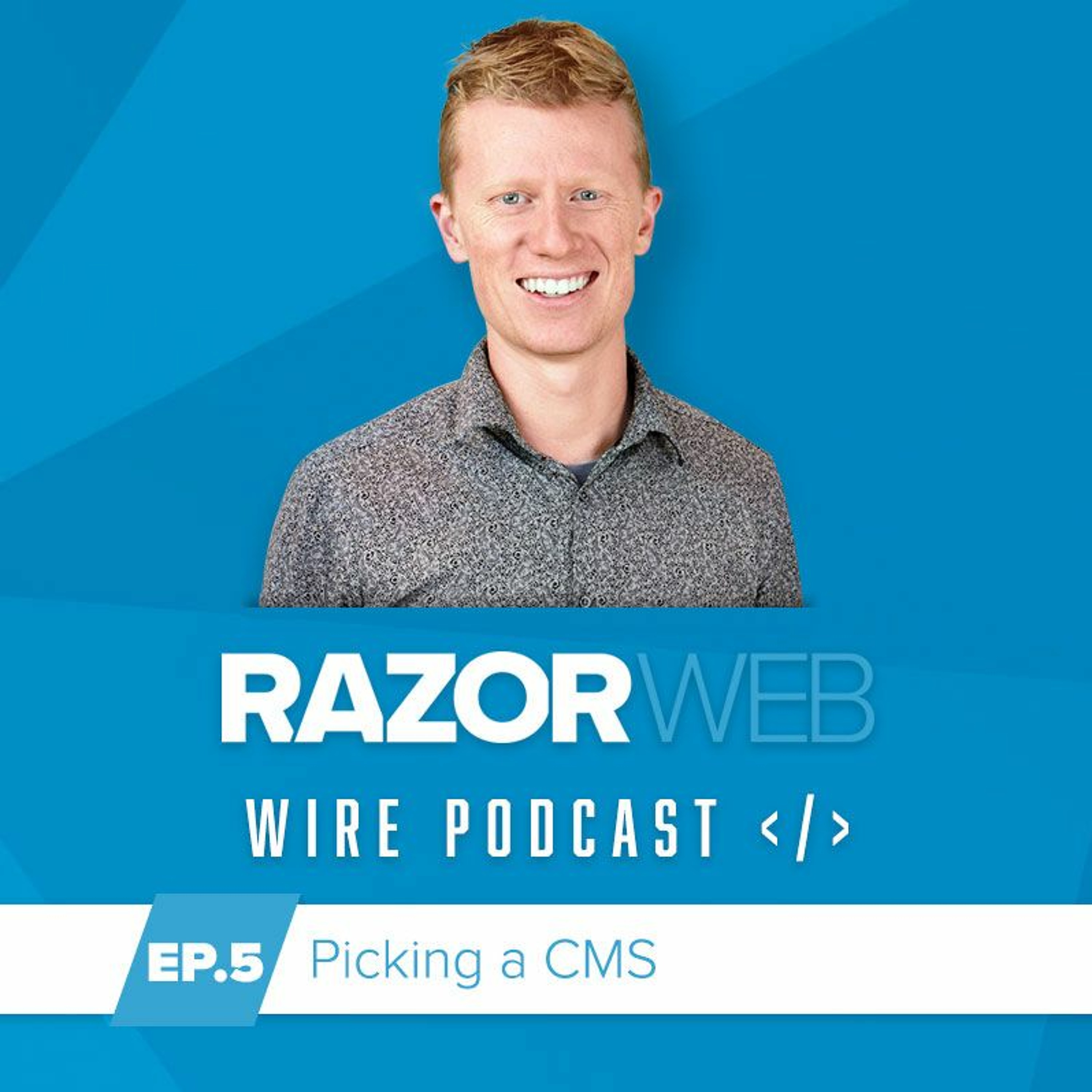 image of podcast Web Podcast - Episode 5: Choosing a CMS / e-commerce system