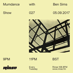 Ben Sims Mix for Mumdance on Rinse FM (No Voiceover)