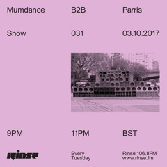 Mumdance B2B Parris - 3rd October 2017