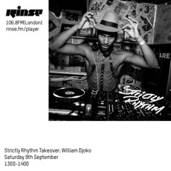 William Djoko For Strictly Rhythm On Rinse FM Mix