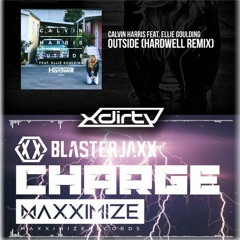 Calvin Harris Ft. Ellie Goulding vs Hardwell vs Blasterjaxx - Outside Charge (XDirTY Mashup)