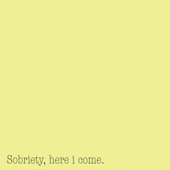 Sobriety, here i come.