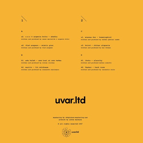 [UVARLTD002] Ada Kaleh - Aum Trai Si Aum Vedea
