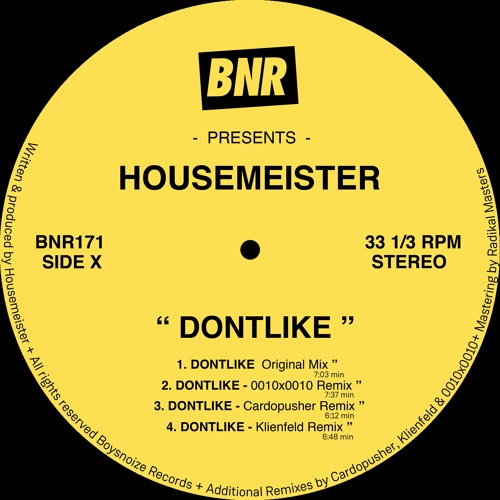Housemeister - DONTLIKE (0010x0010 Dark Mix)