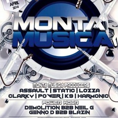 DJ DEMOLITION B2B DJ NEIL G MC'S GENNO D B2B BLAIZIN, MC BLAST - MONTA MUSICA APRIL 2014