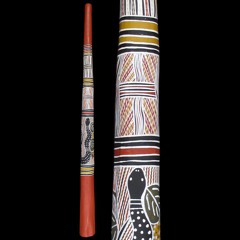 Overtone-present didgeridoo Djalu Gurruwiwi 161 cm D#/D#
