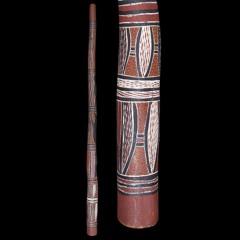 Overtone-present didgeridoo 173 cm low B fundamental