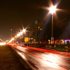 Night on the streets of Berlin