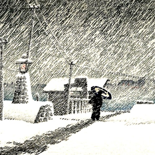 stomping through the snow